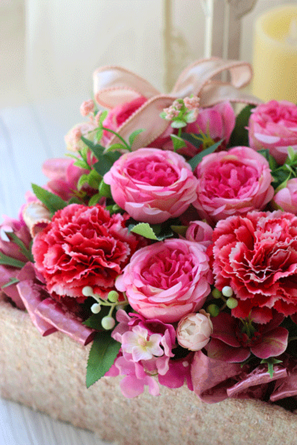 ローズとカーネーションのアレンジ♪母の日・誕生日ギフト 2枚目の画像