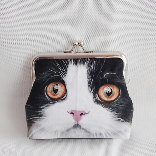 TIMIDE ネコ　ポーチ　猫　　ハンドメイド　がま口　チャトラ TIMIDE ネコ ポーチ 猫 ハンドメイド がま口 チャトラ