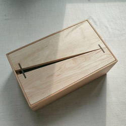 受注生産 職人手作り ティッシュカバー ティッシュケース ギフト インテリア 木製 おうち時間 無垢材 木工 家具 LR 2枚目の画像