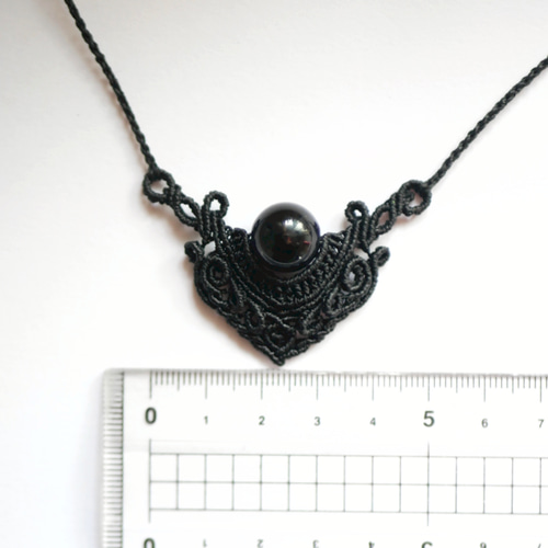 再販⭐︎天然石⭐︎モリオン(黒水晶)マクラメネックレス ネックレス