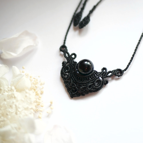 天然石のモザイクマクラメネックレス 送料無料】モスアゲート マクラメネックレス 天然石 ネックレス