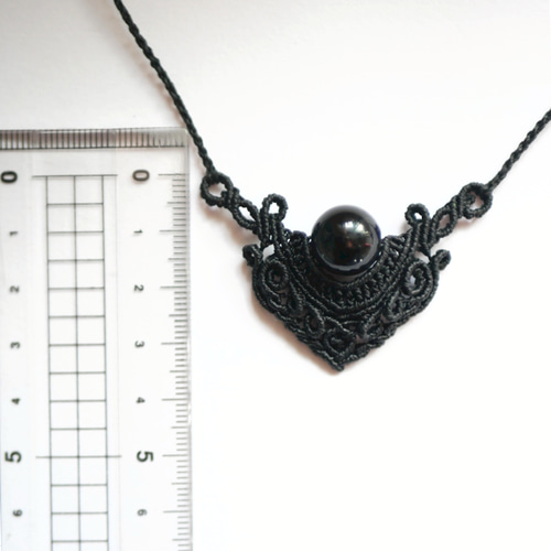 再販⭐︎天然石⭐︎モリオン(黒水晶)マクラメネックレス ネックレス