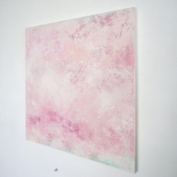 春満開の桜色のアートパネル（Cherry #530090）砂糖菓子のようなやさしい風合い　珪藻土＋アクリル絵具原画 3枚目の画像