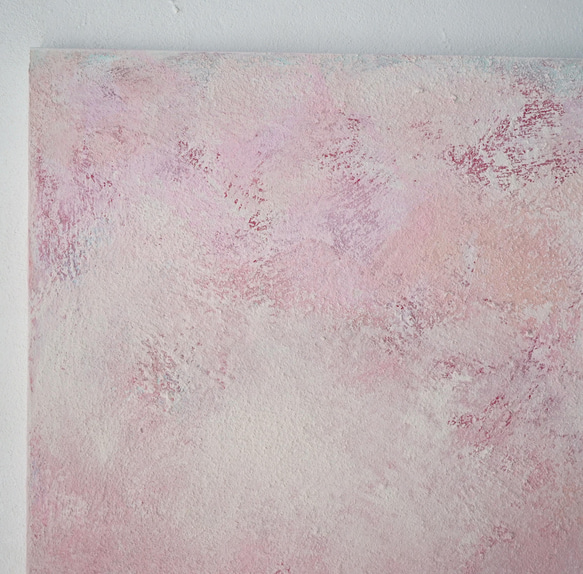 春満開の桜色のアートパネル（Cherry #530090）砂糖菓子のようなやさしい風合い　珪藻土＋アクリル絵具原画 5枚目の画像