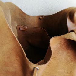 【vintage】leather my bag Ｍ　ブラウン　オイルシュリンクレザー 9枚目の画像