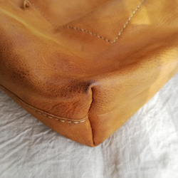 【vintage】leather my bag Ｍ　ブラウン　オイルシュリンクレザー 18枚目の画像