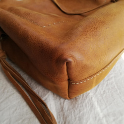 【vintage】leather my bag Ｍ　ブラウン　オイルシュリンクレザー 17枚目の画像