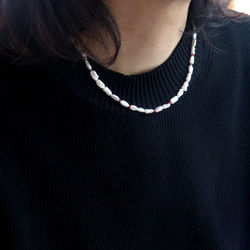 パリの女の子のように~plus pearl＆red spinel necklace~ 3枚目の画像