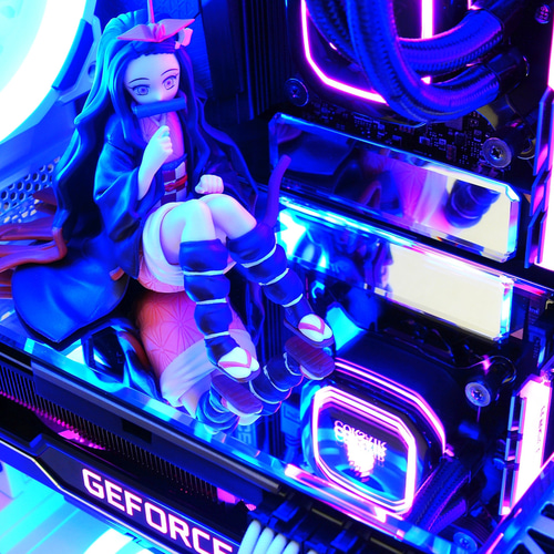 GPUトップミラー・外周鏡面斜面研磨【ゲーミングPC用・フィギュア設置