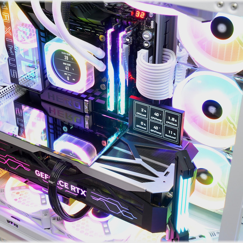 GPUトップミラー・外周鏡面斜面研磨【ゲーミングPC用・フィギュア設置