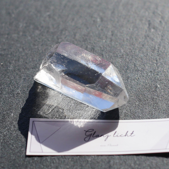 レコードキーパー付き トマス産ポイントクォーツ 天然石 鉱物 水晶 希少 6枚目の画像