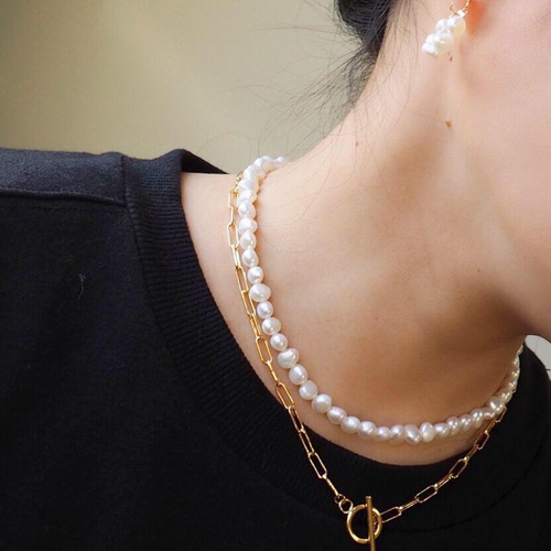 ラスト1セットのみ】淡水バロックパール 2wayネックレス・ブレスレット