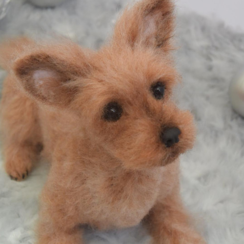 羊毛フェルト犬オーダーメイド Sサイズ15cm 羊毛フェルト 羊毛フェルト犬オーダーメイド Sサイズ15cm 羊毛フェルト