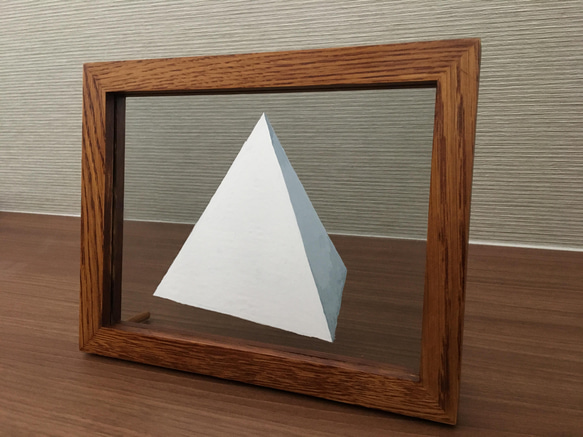三角錐　水彩画　L判フレーム付き 3枚目の画像