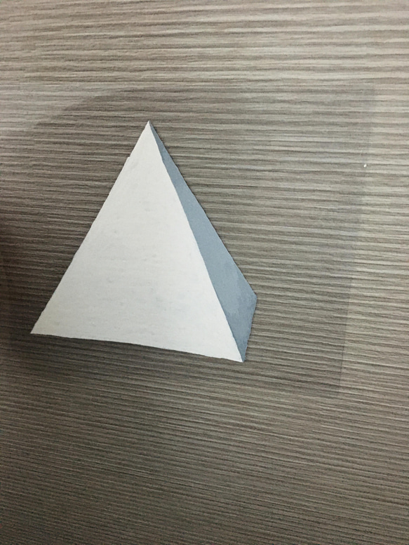 三角錐　水彩画　L判フレーム付き 4枚目の画像