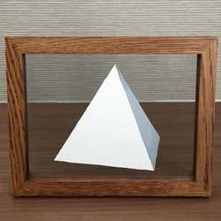 三角錐　水彩画　L判フレーム付き 2枚目の画像