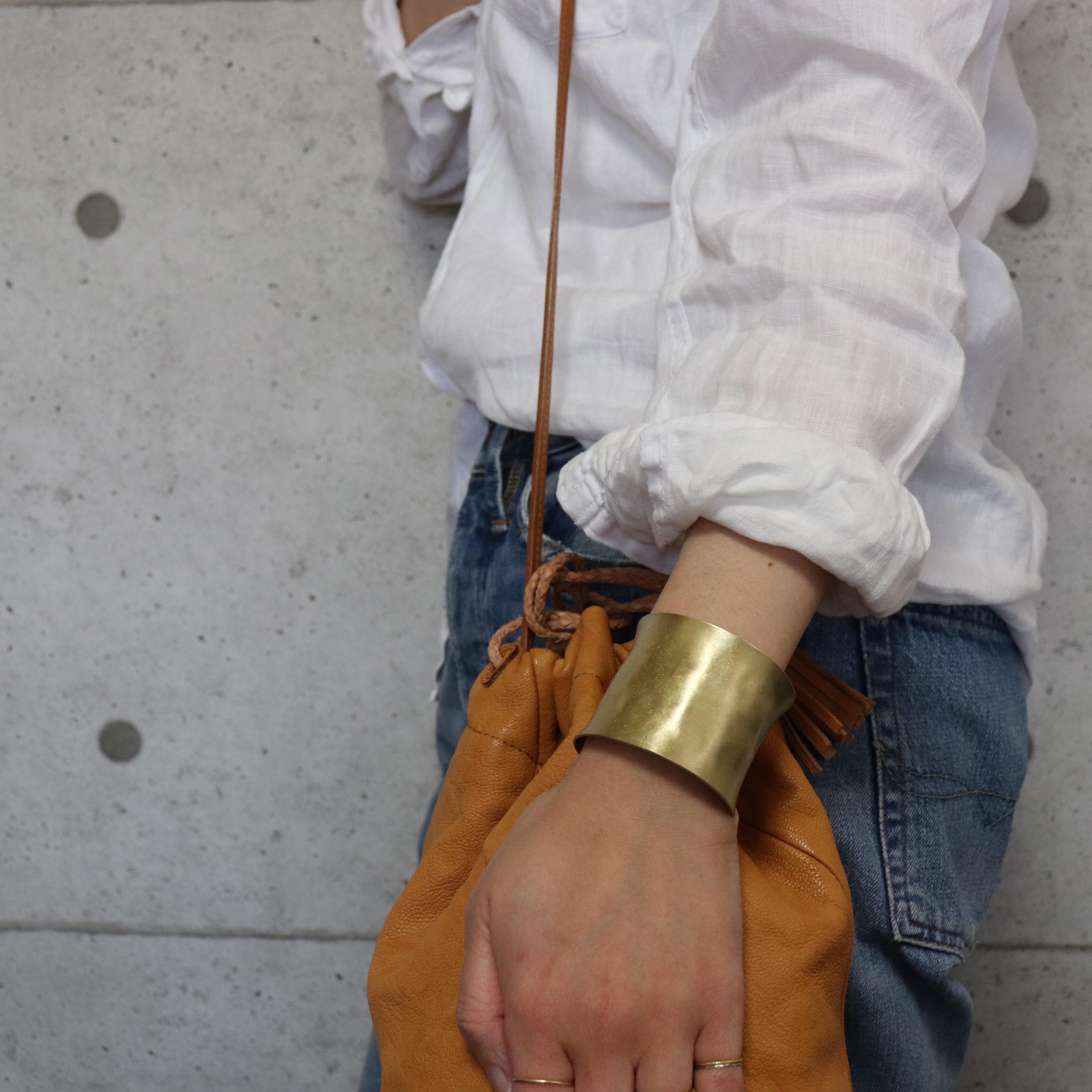 freckle【kubire くびれ】4.5ワイドバングル /幅45㎜ / 内反り/ 真鍮製