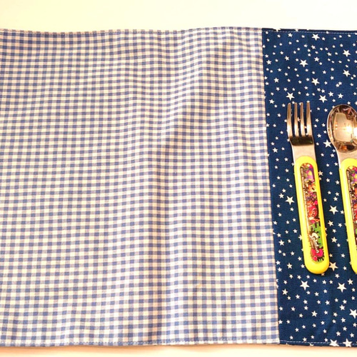 ランチョンマット/ナフキン/入園グッズ/カフェランチ風【星】 その他
