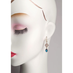 百慕大藍 | Glitter elegant elegant crystal bijou earrings (earrings) 第5張的照片