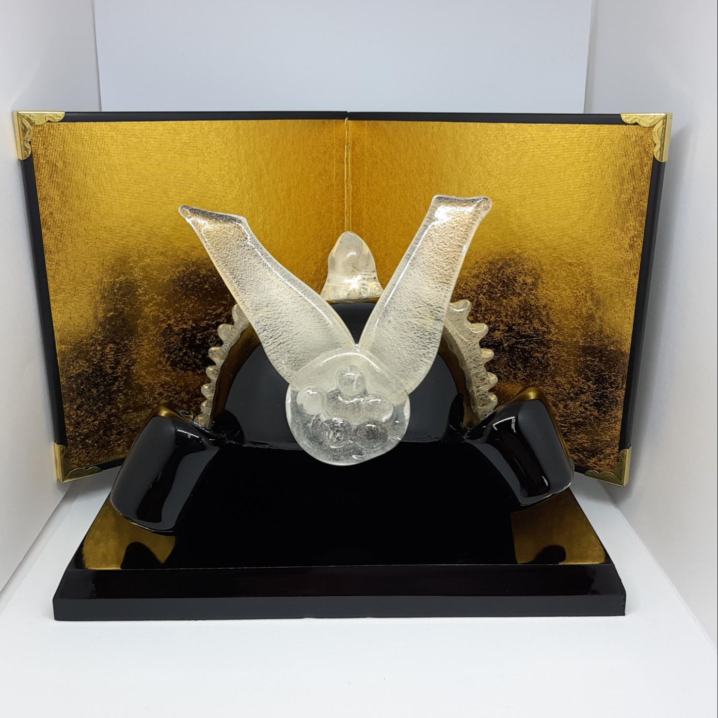 兜の置物*黒 (吹きガラス)*端午の節句*5月