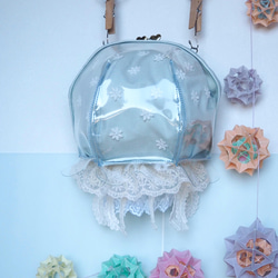 【ハンドメイド】がま口バッグ　海底の世界 2点セット　#571 海辺の忘れ物＊貝殻がま口ポーチ＊ シェル/海 がま口 Regalo ruri 通販