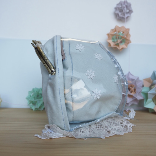 【ハンドメイド】がま口バッグ　海底の世界 2点セット　#571 コロンとクラゲ(海月) がま口バッグ ショルダーバッグ 寿-koto- 通販