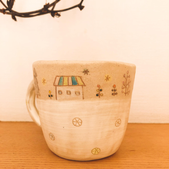【Sold】キラキラ夜空のマグカップ 2枚目の画像
