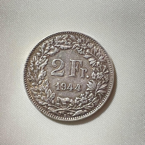 スイス2フラン銀貨コインリング12号現品即納 指輪・リング