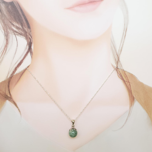 天然石＊翡翠＊ネックレス＊アレルギー対応＊サージカル