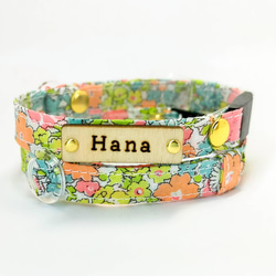 【大利拉·【卡文迪許】3g Liberty Fabric Floral Cat Small Dog Collar Lost Ta 第1張的照片