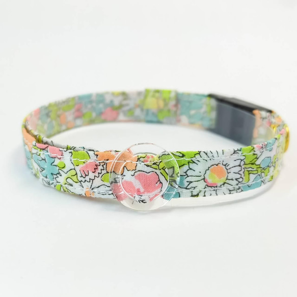 【大利拉·【卡文迪許】3g Liberty Fabric Floral Cat Small Dog Collar Lost Ta 第12張的照片