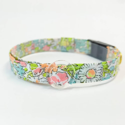 【大利拉·【卡文迪許】3g Liberty Fabric Floral Cat Small Dog Collar Lost Ta 第8張的照片