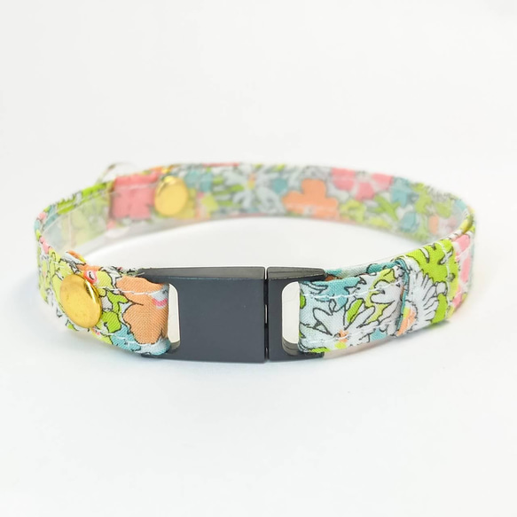 【大利拉·【卡文迪許】3g Liberty Fabric Floral Cat Small Dog Collar Lost Ta 第7張的照片