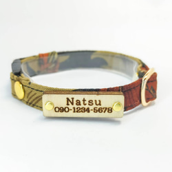 [Anemone] William Morris Fabric Floral Cat Small Dog Collar Lost 第5張的照片