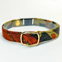 [Anemone] William Morris Fabric Floral Cat Small Dog Collar Lost 第8張的照片