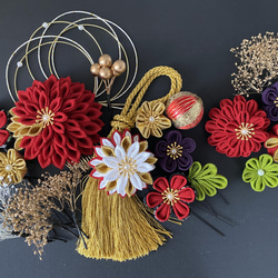 つまみ細工 和装髪飾り 髪飾り つまみ細工 成人式 卒業式 袴 和装 振袖| きもの館 創美苑