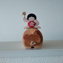 木製五月人形　熊と金太郎　 ケヤキ　（五月人形、五月飾り、初節句、子供の日 6枚目の画像