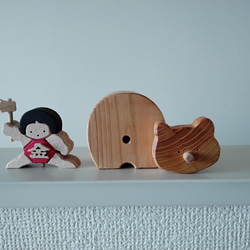 木製五月人形　熊と金太郎　 ケヤキ　（五月人形、五月飾り、初節句、子供の日 3枚目の画像