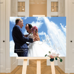 写真をウェルカムボードに【A4～A1ポスタ―/パネル/キャンバス】結婚式 名入れ ウェディング 送料無料 1枚目の画像