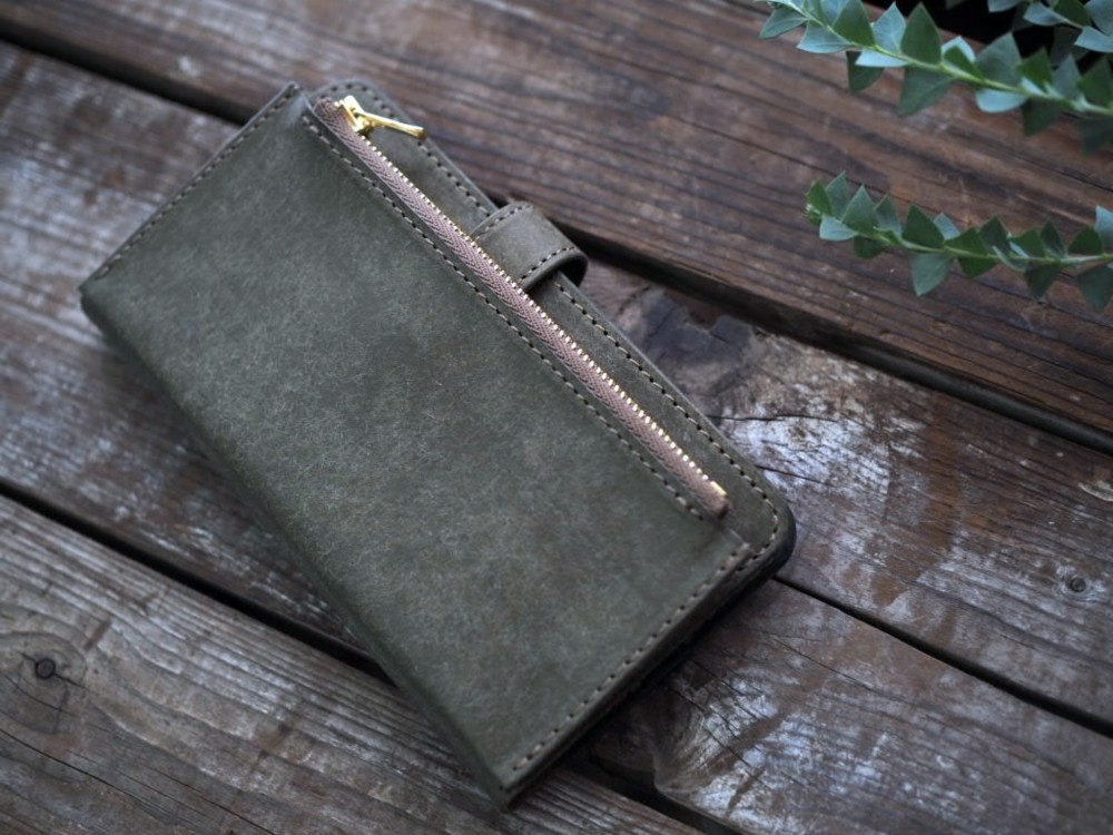 《受注製作》iphone(X/XS/11pro)wallet type jaket/外付けポケット付きiphoneケース