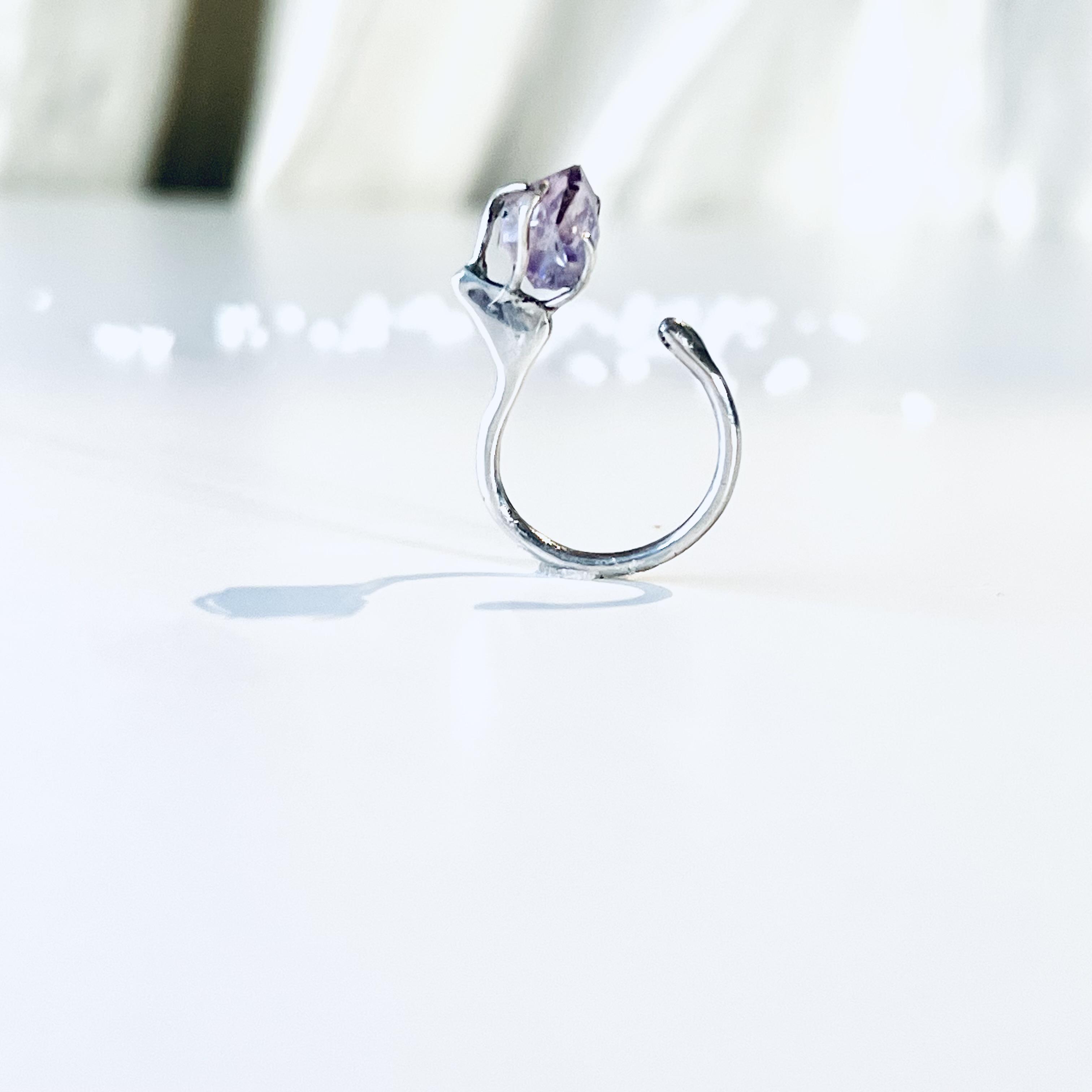 天然石 のアメジスト / silver950リング