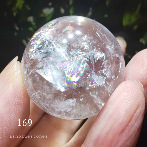 レインボー水晶 スフィア 35mm 58.8g(169) 天然石 ashblue 通販