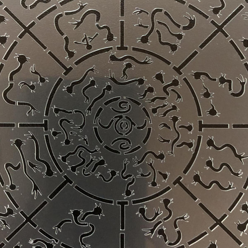 NO849 龍踊文字 フトマニ図 ステンシルシート 型紙図案 型紙