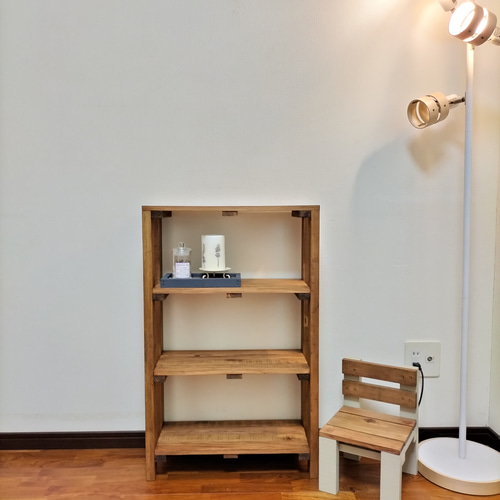 ブラウン　4段　引き出し　ウッドシェルフ　ハンドメイド　家具 楽天市場】オープンラック 無垢材 オーク材 ウッドラック