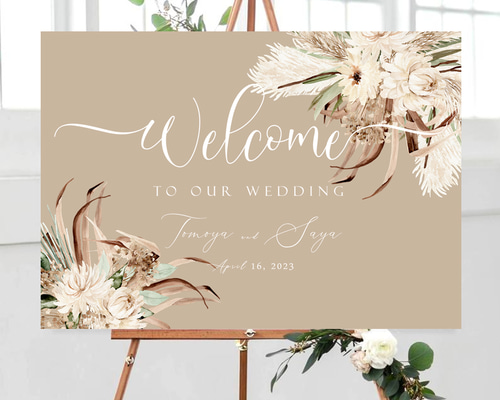 ウェルカムボード】Wedding 結婚式 A4/A3/A2パネル MW-76 ウェルカム