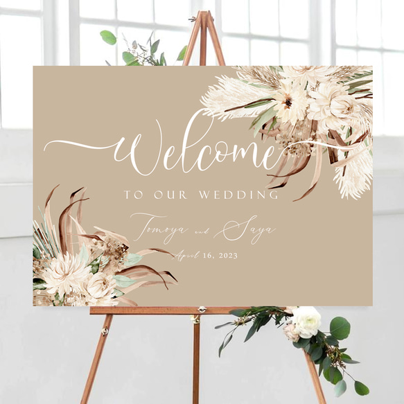 ウェルカムボード】Wedding 結婚式 A4/A3/A2パネル MW-76 ウェルカム