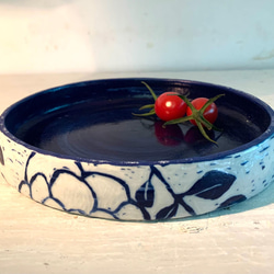 陽刻系列-青花瓷兩面用平盤_瓷器餐盤 第1張的照片
