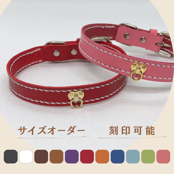 モンステラ&カメさん(エメラルド)わんちゃん猫ちゃん用シャツ襟首輪 亀