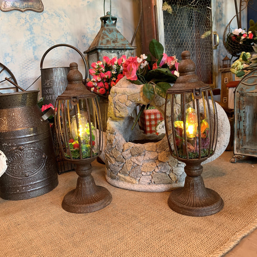 再々値下げ！アンティーク調置物ランプ Antique garden/ガーデン オーナメント/ Garden lamp type.1