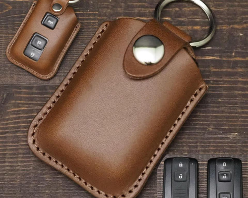 ブラックレザーキーケース Amazon.co.jp: BeeTech トヨタ車用 キーチェーン 本革 スマート